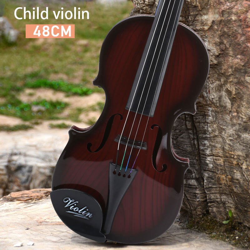 48CM Kinderen Viool Bruin ABS Muziekinstrumenten Student Spelen Speelgoed Praktische Vroege Onderwijs Instrument