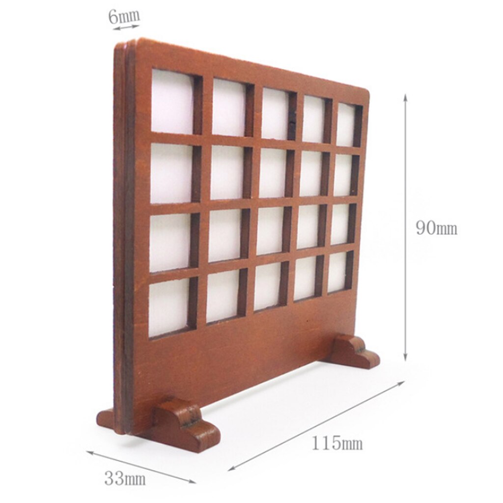1/12 Dollhouse Miniature Furniture Accessory Handmade Window Shape Screen