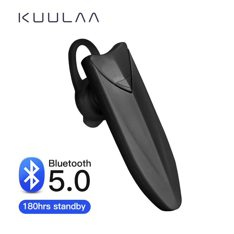 Kuulaa Blutooth 5.0 Oortelefoon Hoofdtelefoon Handen In Car Kit Draadloze Stereo Hd Mic Met Mic Voor Iphone Samsung Huawei Mobiele telefoon
