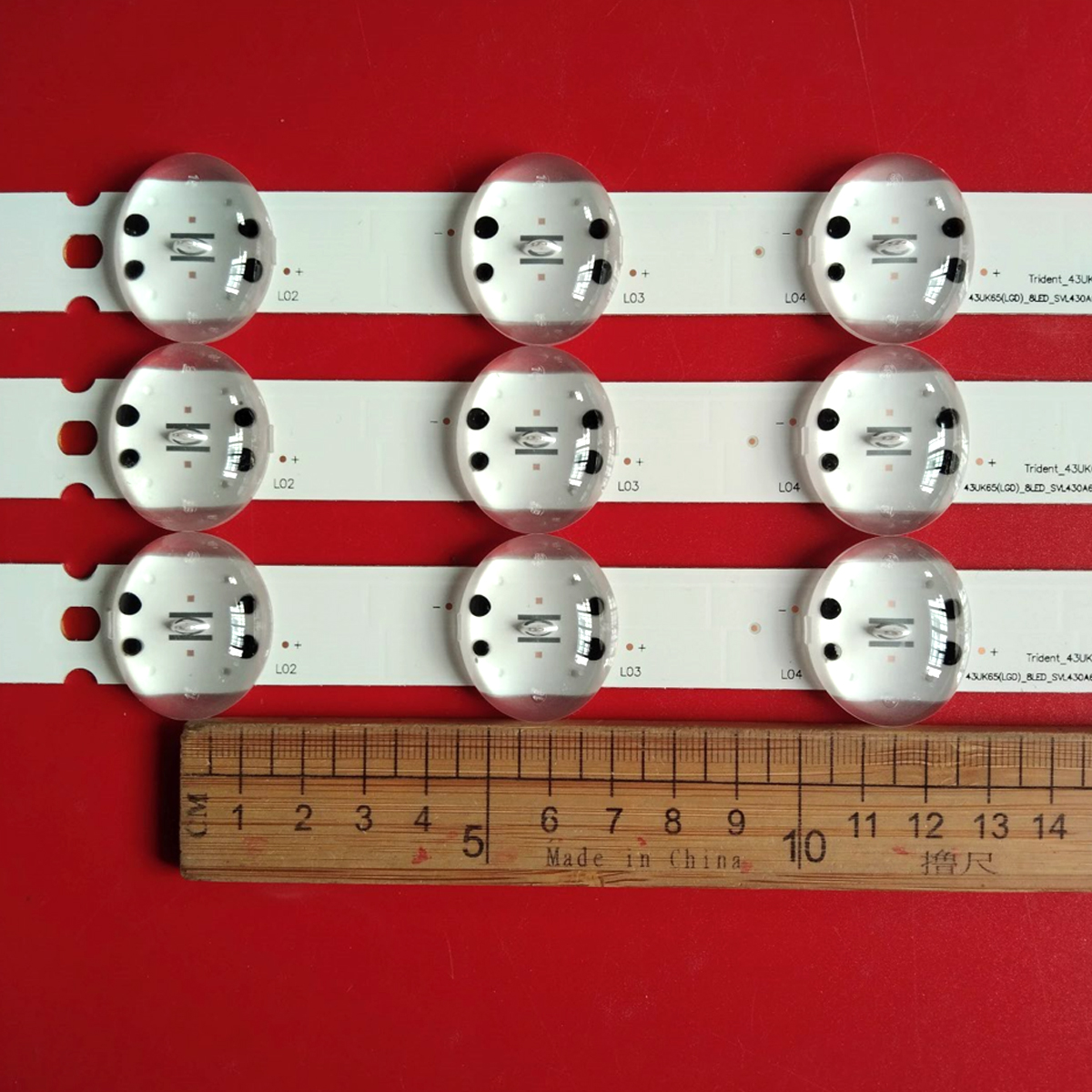 Tira retroiluminação LED 8LED Para 43UK6500AUA 43UK6500PSA 43UK6520PSA 43UK6310PSE 43UK6510PSF 43UK6500PLA 43UK6950PLB 43UK6750PLD