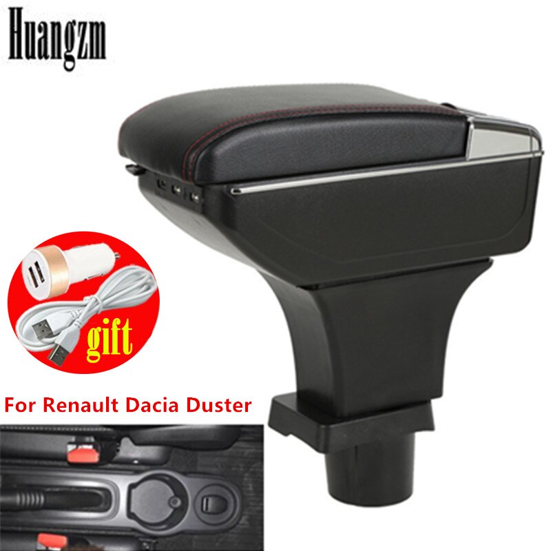 Armsteun Voor Renault Dacia Duster Arm Rest Dual Layer Centrale Winkel Inhoud Doos Usb Opladen Auto-Styling Decoratie Accessoires