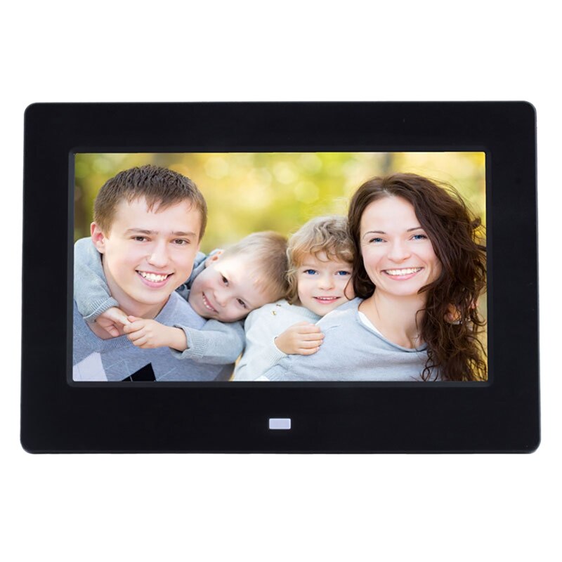 Cadre photo numérique 7 pouces 16:9, lecteur vidéo électronique avec télécommande pour la maison: Beige