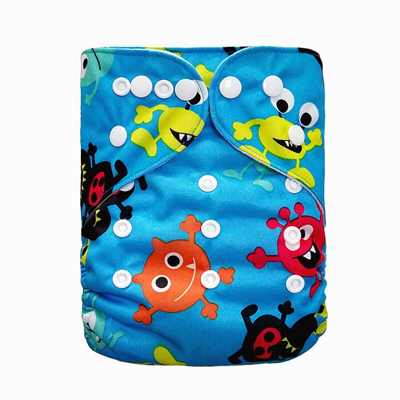 3-15KG Baby Cloth Diaper With 1pcs 4-layers Insert Washable Nappies ECO-Friendly Diaper Pocket Adjustable Reusable Cloth Diapers