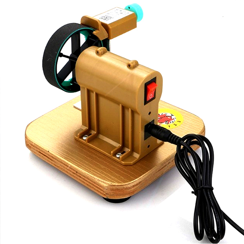 Máquina cortadora plana de peluquería totalmente automática, rectificadora de tijeras de sastre, herramienta afiladora con anillo de arena de 6 uds.