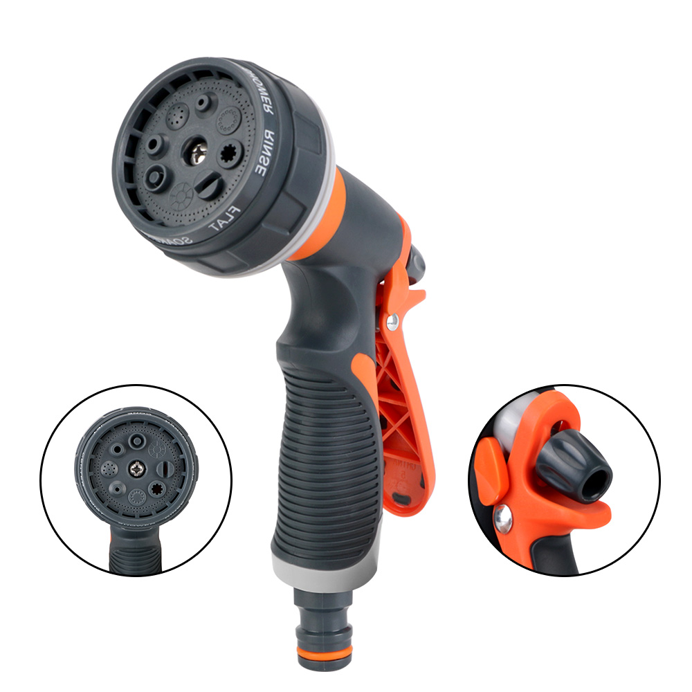 Hochdruck Wasser Pistole Rasen Spray Bewässerung Für Garten Waschen Auto Schlauch Streuen Düse 8 Spray Modi Garten Werkzeuge