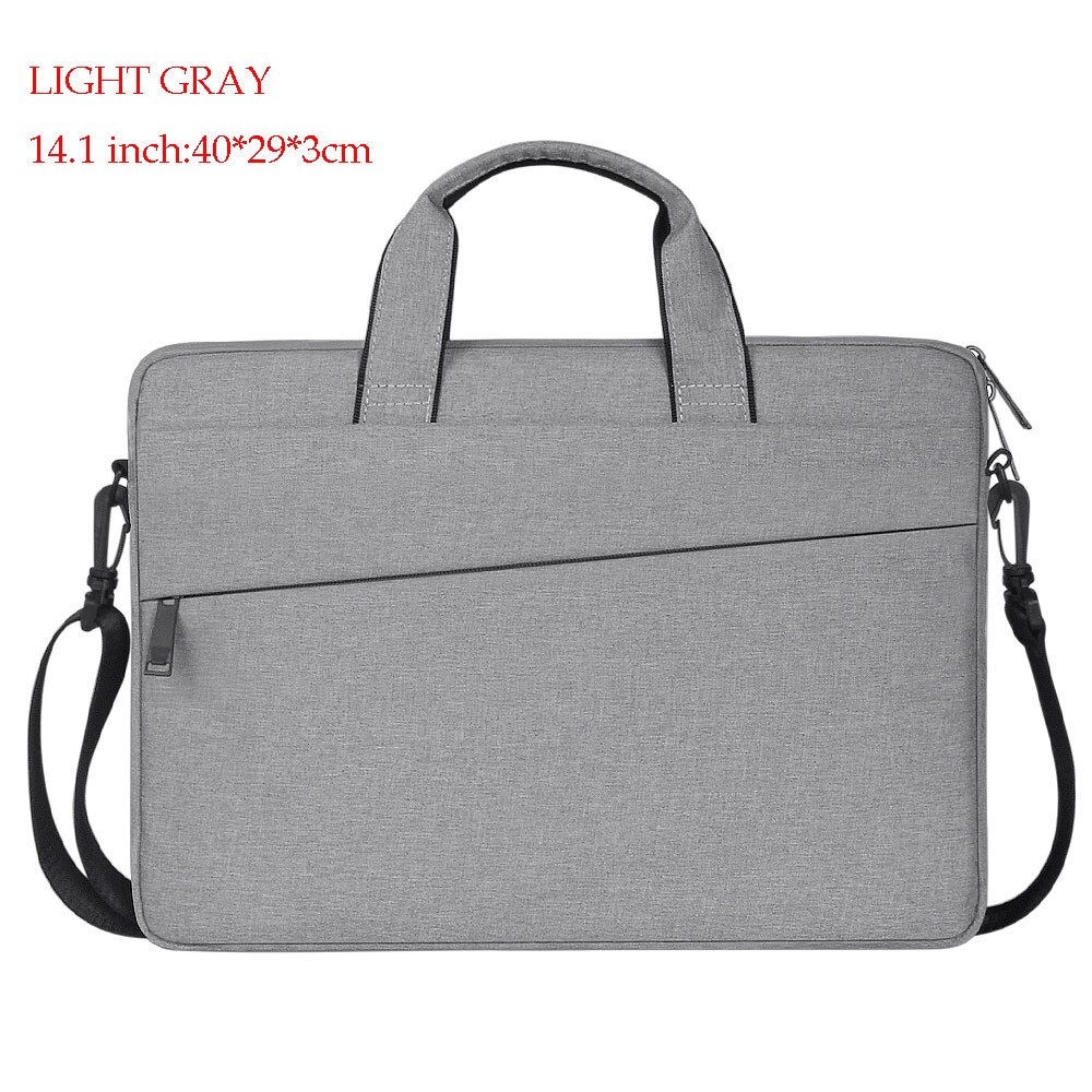 Uomini di Sacchetto di Affari Valigetta 13 14 Sacchetto Del Computer Portatile Da 15.6 Pollici di Alta Qualità Ufficio borsa del Computer Borsa per Gli Uomini Le Donne casual: 14.1 inch-gray