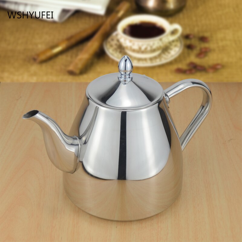 Tetera de acero inoxidable con tetera, juego de té con tetera, tetera de inducción