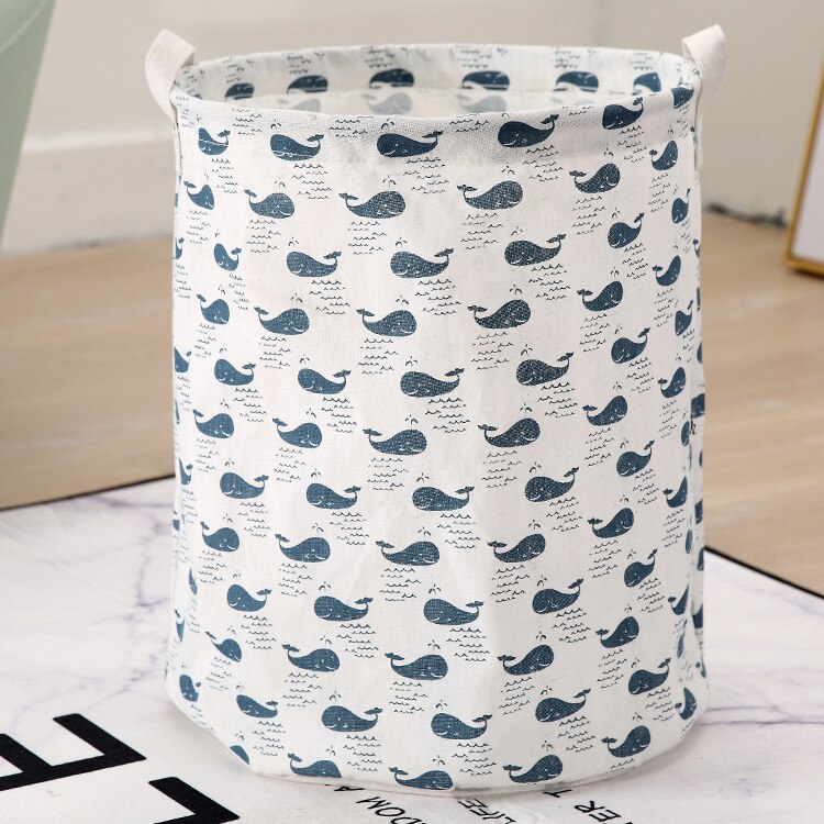 Toy storage bag household dirty clothes hamper dirty clothes hamper foldable dirty clothes storage basket storage bucket: whale