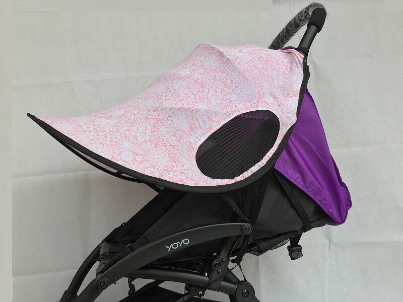 Universell barnvagnstillbehör solskydd solskydd solskyddskåpa uv -resistent hatt passar babyzenes yoyo yoya+ barnvagn barnvagn: Rosa