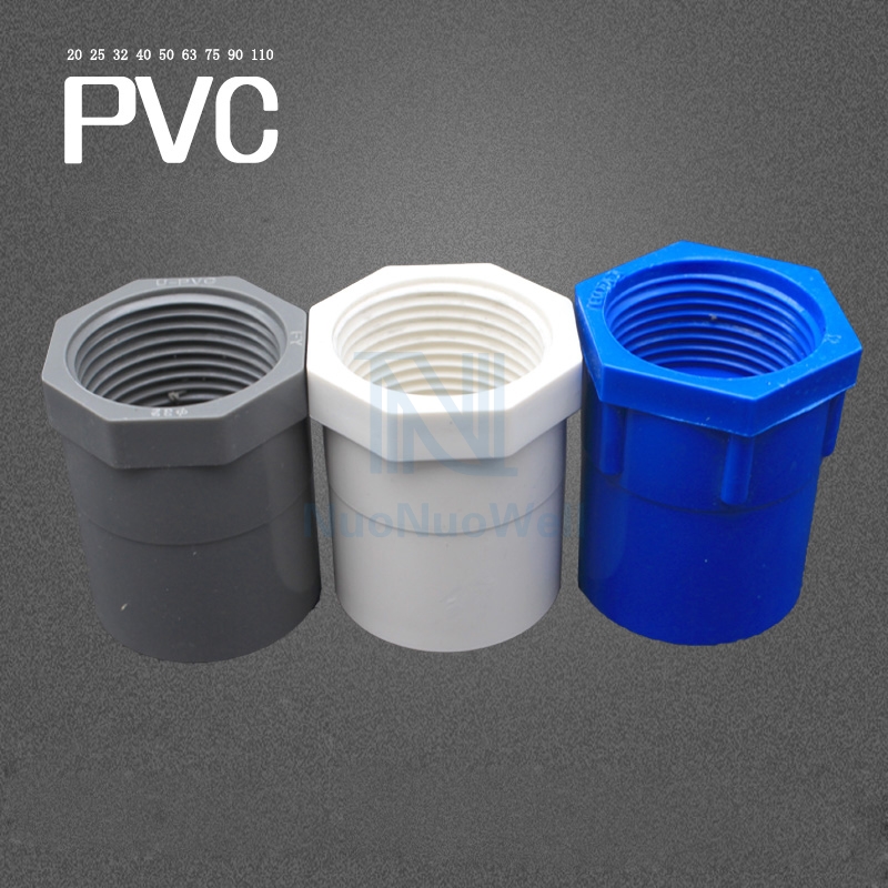 Nuonuowell uttag x invändig gänga lika dia. bsp rak adapter pvc-koppling vattenrörskopplingar slangreparation 2 st-pack