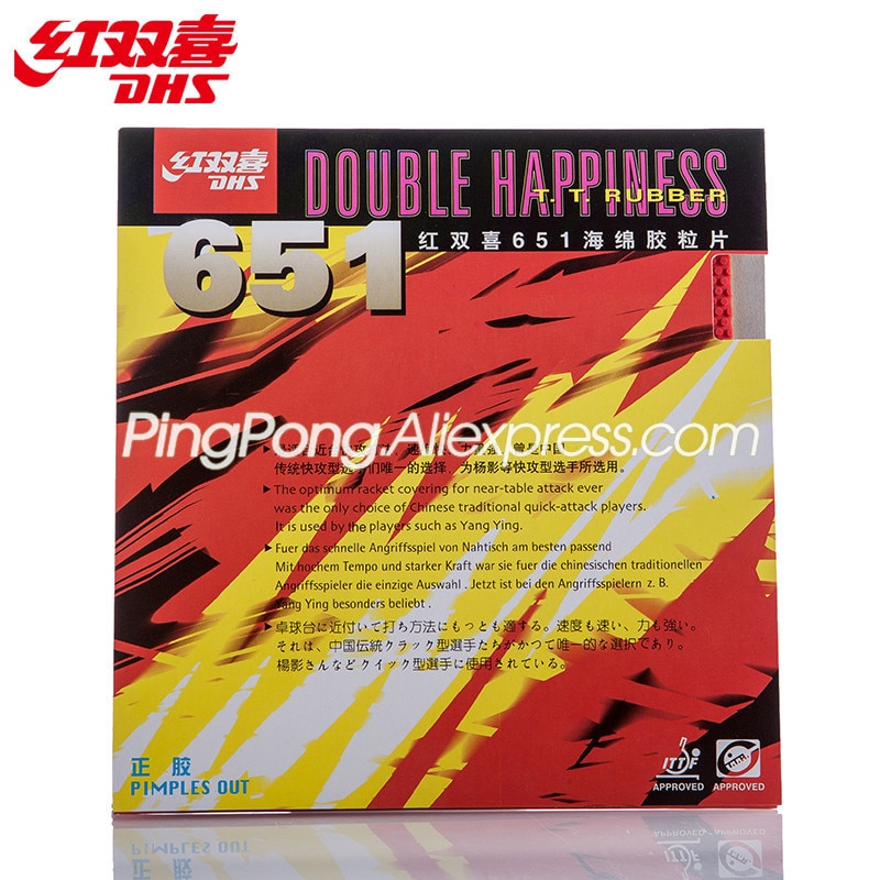 DHS 651-GOMA para tenis de mesa (Pips-out, Fast Attack), esponja para Ping Pong DHS