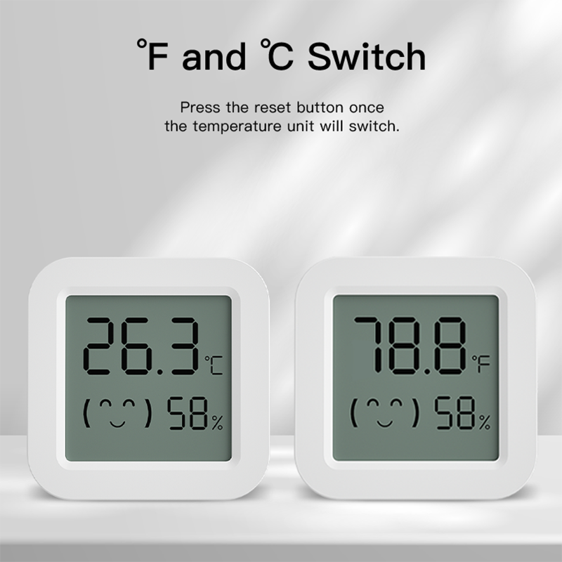 Mini termometr higrometr cyfrowy wyświetlacz LCD kryty elektroniczny czujnik temperatury i wilgotności miernik uśmiechnięta twarz wyświetlacz