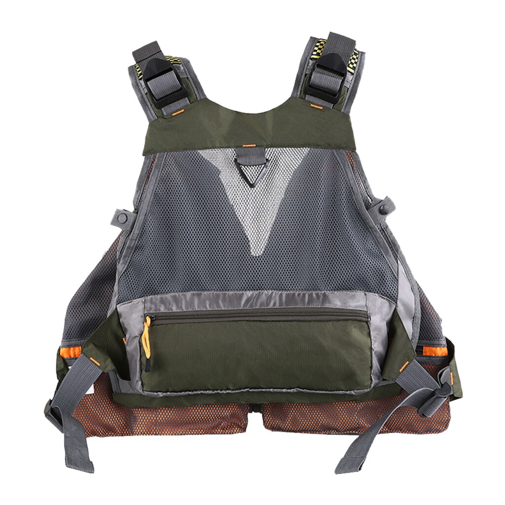Sac à dos léger de gilet de pêche à la mouche d'ajustement universel avec des compartiments de stockage de mouche gilets réglables de pêche d'épaule