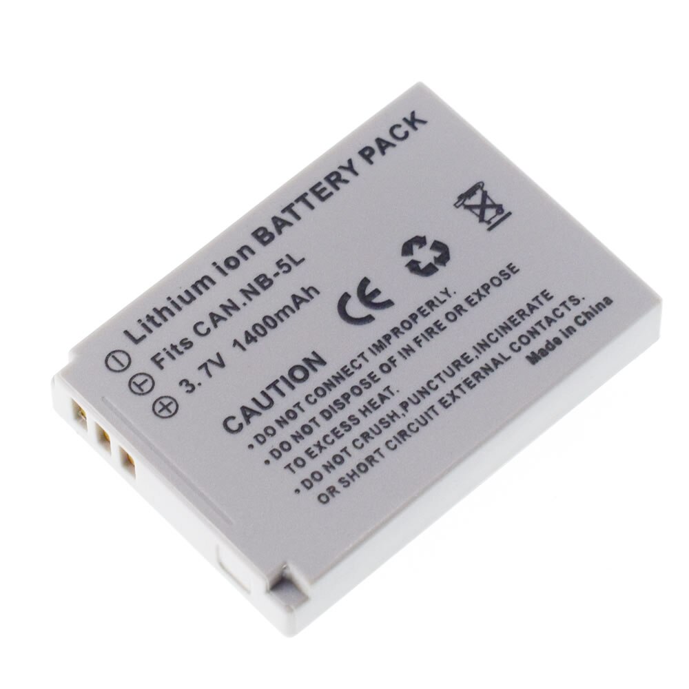 2 Pack NB-5L Battery For Canon PowerShot S100 SX200 SX210 IS SX230 HS
