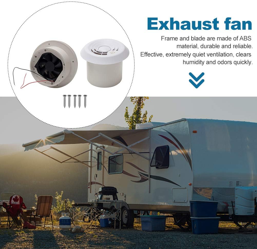 12V Round RV Vent Air Exhaust Fan Mushroom Head Roof Motorhome Vent Ventilation for RV Caravan Trailer