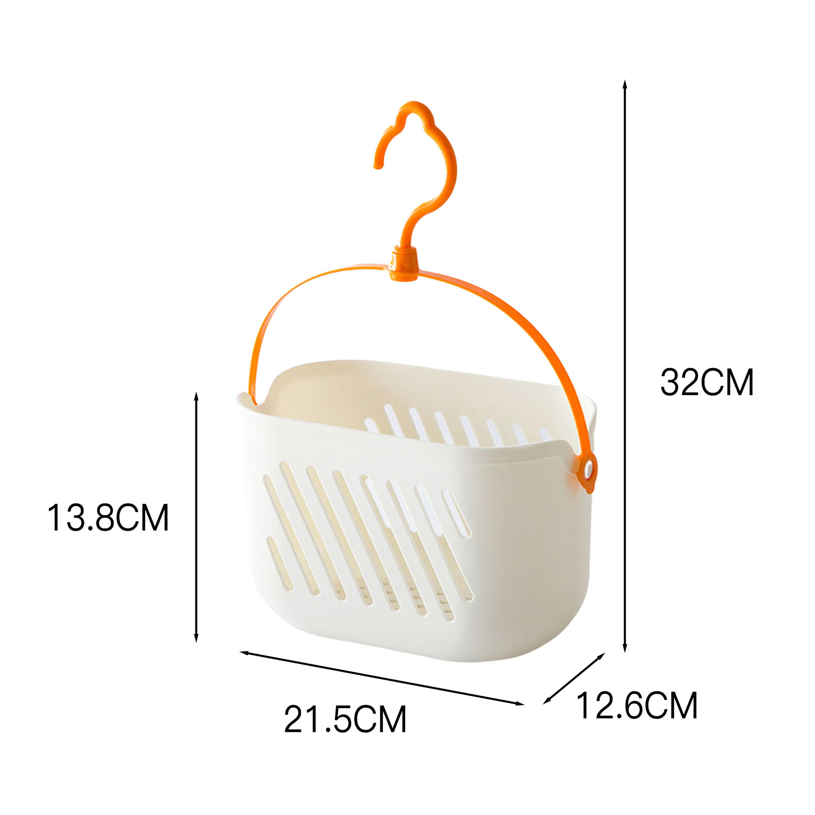 Plast hengende kurv oppbevaringsbøtte hengende dusjcaddy organizer kurv med krok til spiskammers baderom sovesal