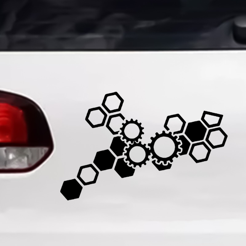 Auto Reflecterende Body Stickers Honingraat Vorm Zeshoekige Stickers Motorfiets Veiligheid Reflecterende Waarschuwingsstickers Auto Decoratie