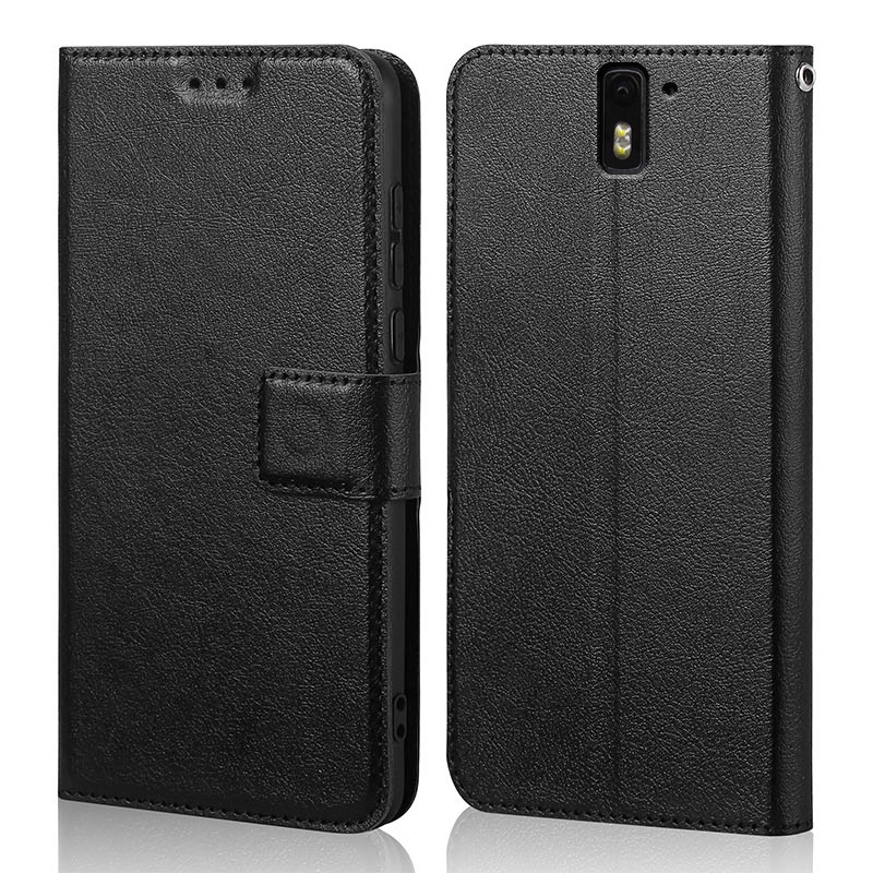 Silicone Magnetische Voor Een Plus Een A0001 Telefoon Case Cover Retro Flip Leather Case Voor Oneplus Een Plus Lederen Stand case: Black