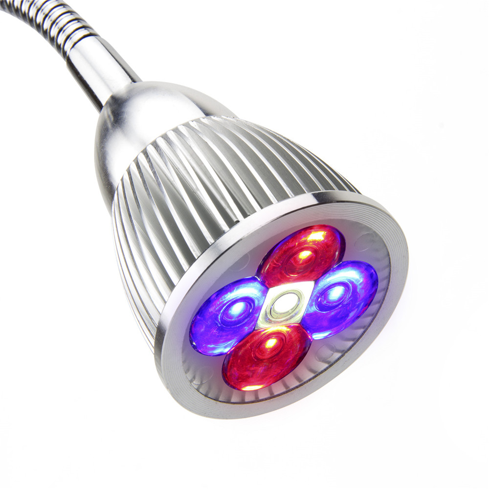 5w ledet klippebord vokse lampe ledede vokselys med 360 gradere fleksibel svanehals til kontorhus innendørs hage drivhusanlegg