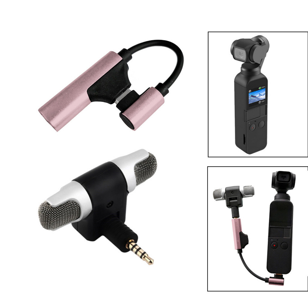 Type C naar 3.5mm Audio Adapter Externe Draadloze Microfoon Voor DJI Osmo Pocket J.30