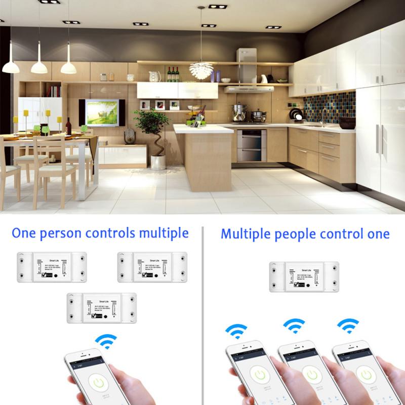 10A Wireless Smart Home WiFi Switch Universal Breaker Smart Life APP Smarthome Timing Light Switch With Alexa Google Home Voice