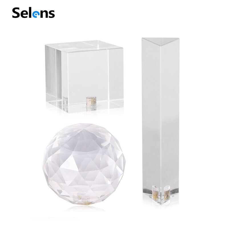 Photographie prisme avec 1/4 ''vlogeur photographie boule de cristal verre optique magique Photo boule photographie Studio accessoires: 3pcs