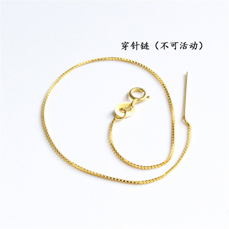 Lo Paulina Solid 925 Sterling Zilver Slide Verstelbare 0.65Mm Box Chain Enkelband 18/23Cm Voor Mode Vrouwen Te Dragen Sieraden