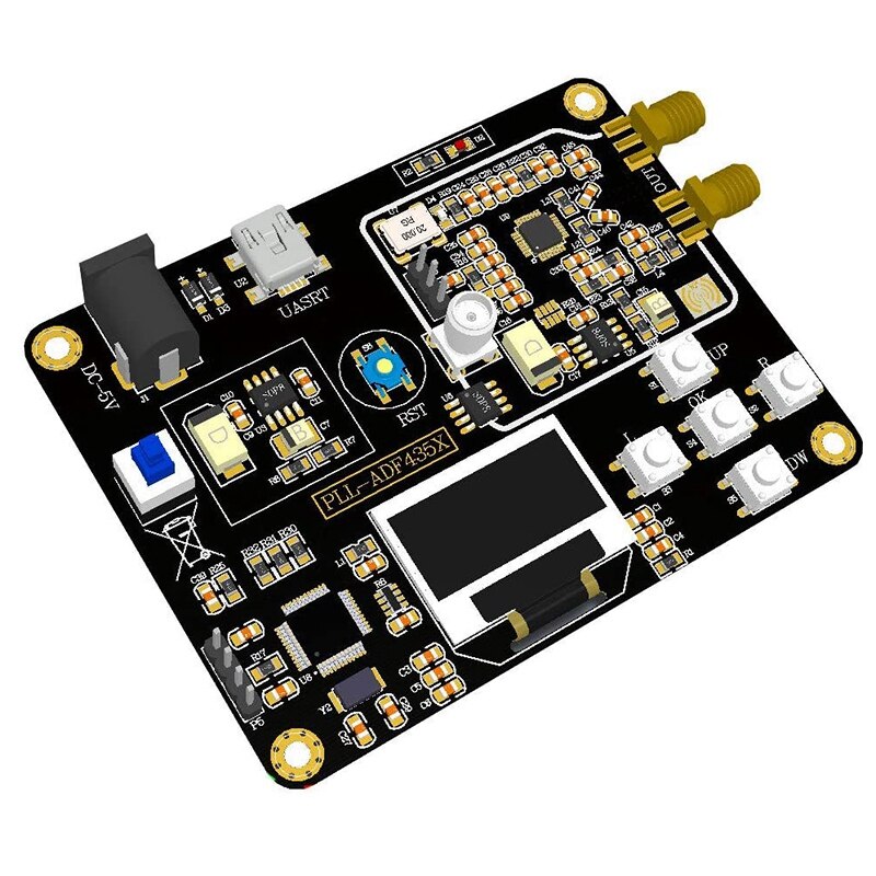 ADF4351 wyświetlacz OLED płytka rozwojowa RF profesjonalny 35M-4.4G dokładny moduł generatora sygnału syntezator częstotliwości