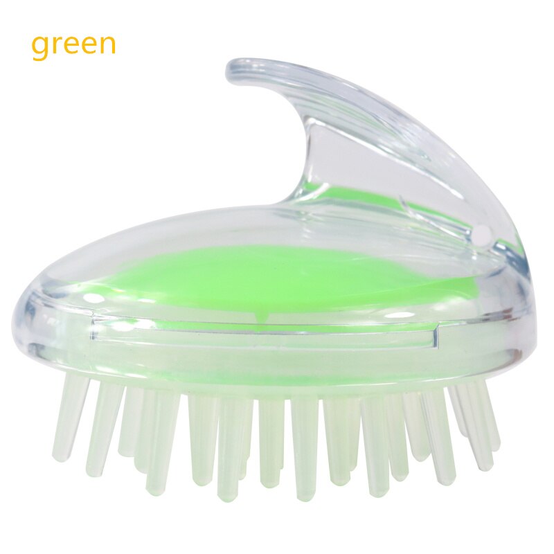 Wasborstel, reinigende zachte siliconen shampoo, hoofdhuid, douche, lichaamsmassage, ontspannende hoofdmassage, borstels, unisex kam, anti-jeuk: Groente
