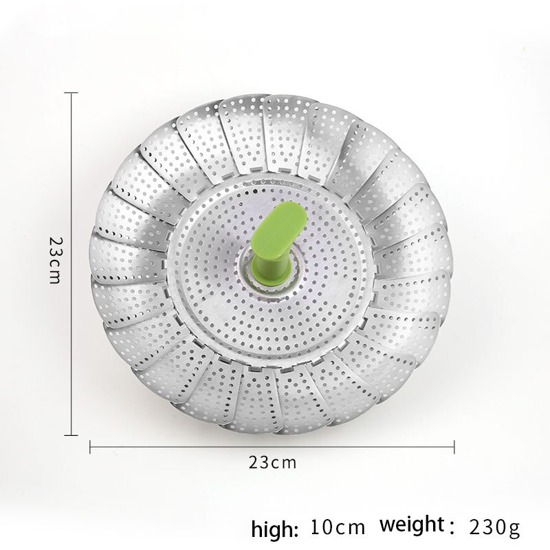Panier Vapeur En Acier Inoxydable Télescopique - Diamètre Réglable 13-23 Cm, Pour Autocuiseur, Cuisson Saine - 100% Inox Alimentaire