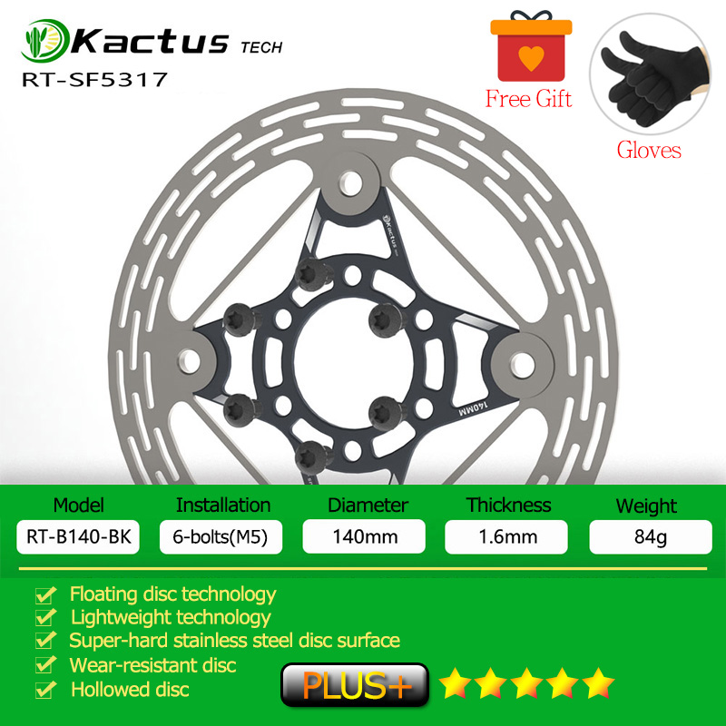 KACTUS Rotore del freno a discoteca per bicicletta ultraleggero 140/160mm Blocco centrale Addensare AL7505 Freno a galleggiante a discoteca a raffreddamento rapido per bici da strada MTB EBike: giallo