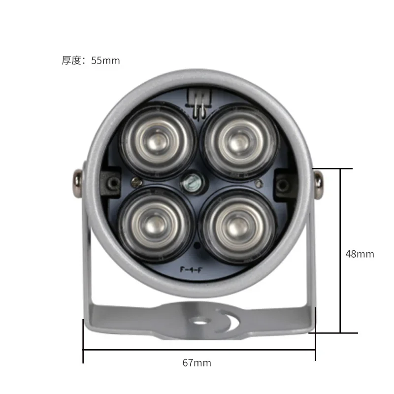 CCTV LEDS 4 array IR led illuminator Light CCTV IR Infrared waterproof Night Vision For Security Camera use 12V 2A EU power