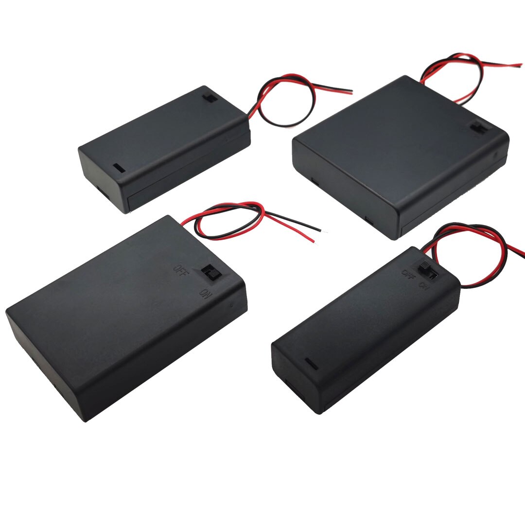 1/2/3/4 fessura di Cassa di Batteria AA 1.5V/3V/4.5V/6V AA batteria titolare scatola Caso di Immagazzinaggio con Interruttore