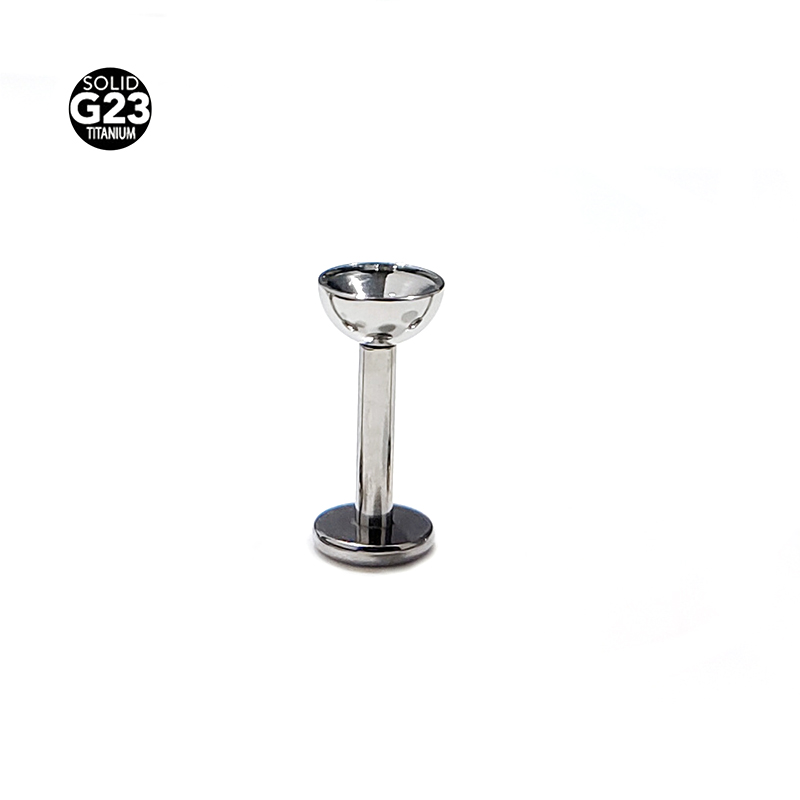 1Pc 16G DIY Labret Tragus pendiente de cartílago 16g Punk redondo DIY gema superior Tragus labio anillo Monroe cartílago de la oreja pendiente Piercing: Castaño / Color dorado