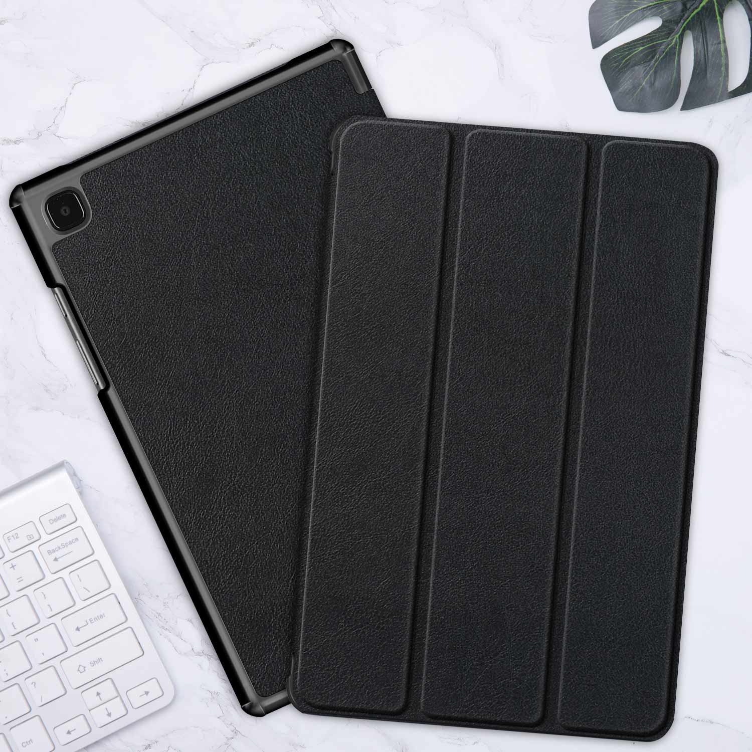 Til samsung galaxy tab  a7 10.4 tablettaske, til galaxy tab  a7 sm-t500 t505 cover: Kst-sort
