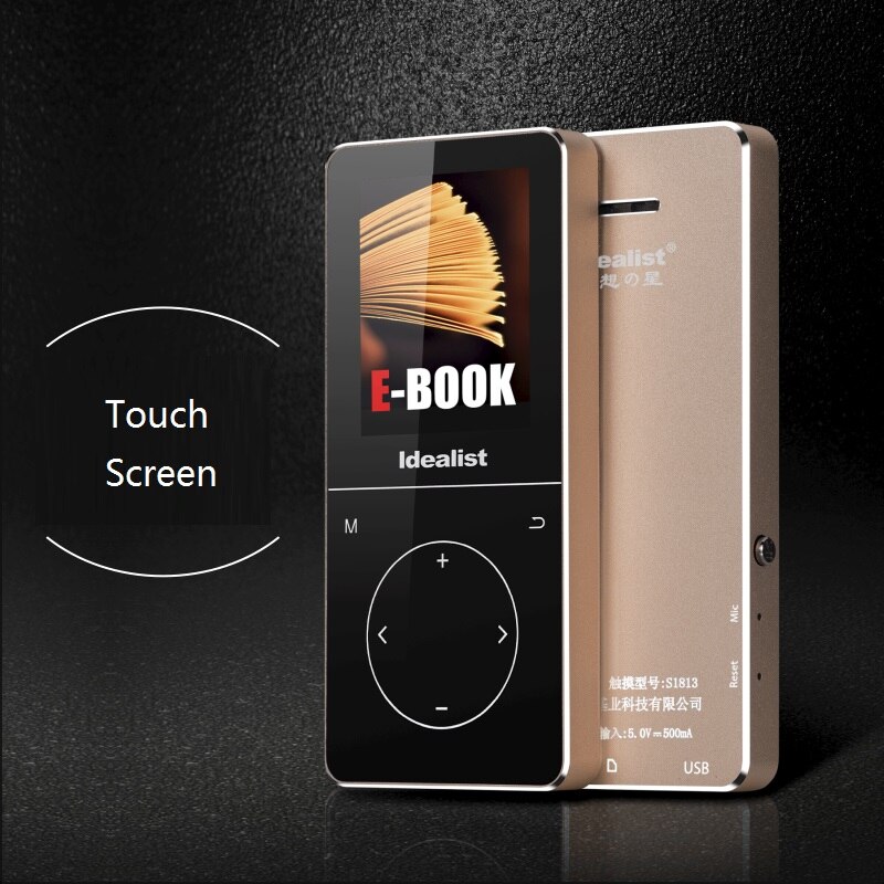 Idealist Sport-reproductor de MP4 Hifi, Metal, sin pérdidas, compatible con grabación TF, FM, E-Book, con brazalete, auricular