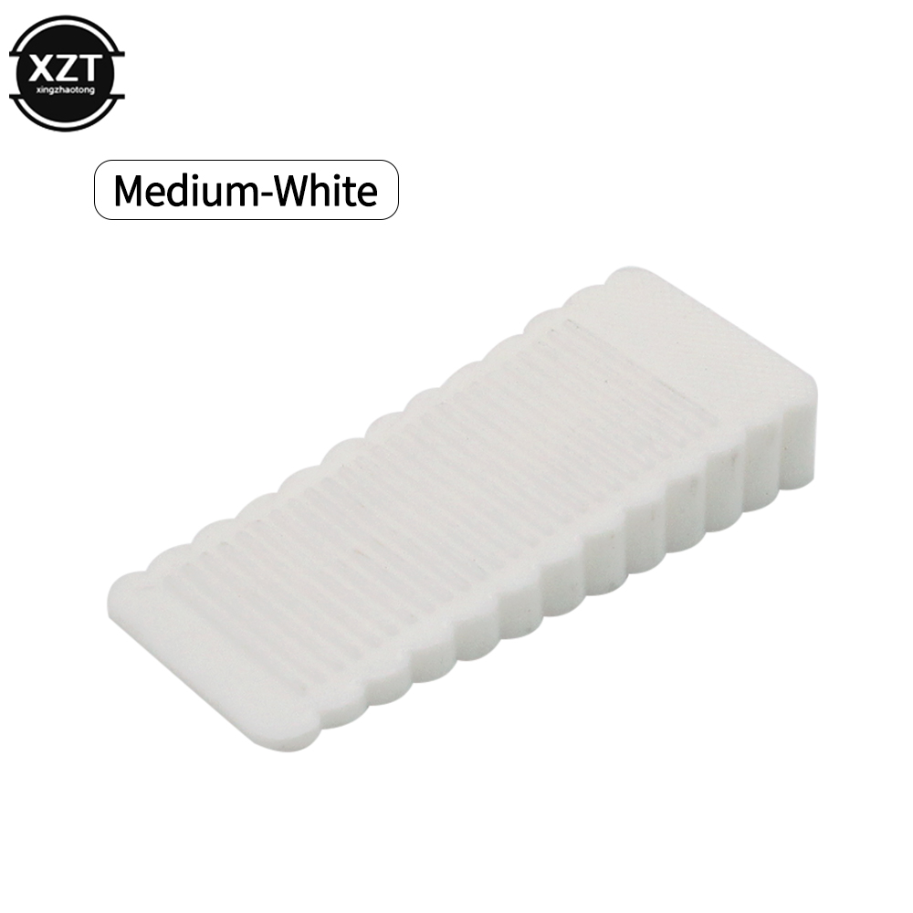 Trapezium Silicone Rubber Deur Stop Stoppers Deur Blok Kinderen Anti-Map Hand Hotel Veiligheid Deur Kaart Opknoping Deur Stop: WHITE