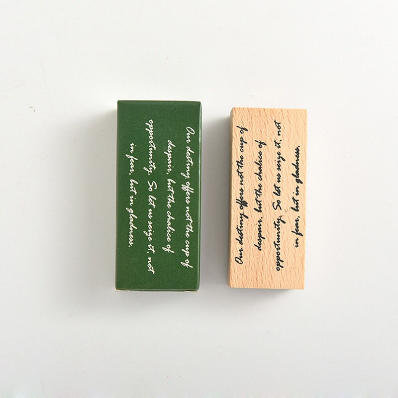 Letras Vintage serie estampillas madera DIY artesanía de madera de caucho sello, para Scrapbooking papelería: A6