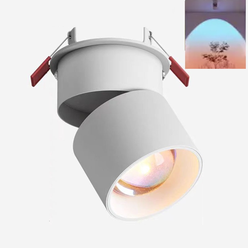 Solnedgangsspotlight vægvasker foldbar 350 ° roterende stueindgang 220v bakkeformer solnedgangsbelysning stemningslamper: Lys lilla
