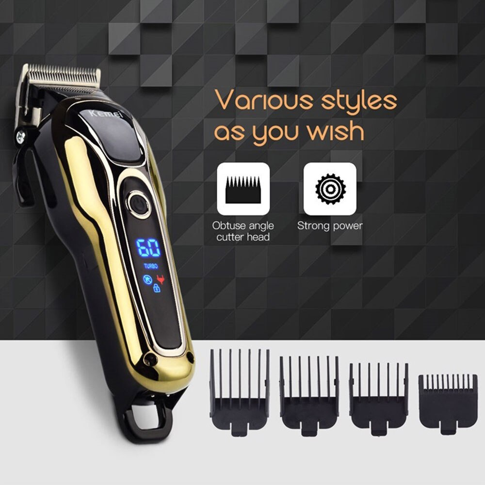 Universal Barber shop USB hair clipper 4 guide comb hair trimmer Cordless Clippers electric hair cutting machine