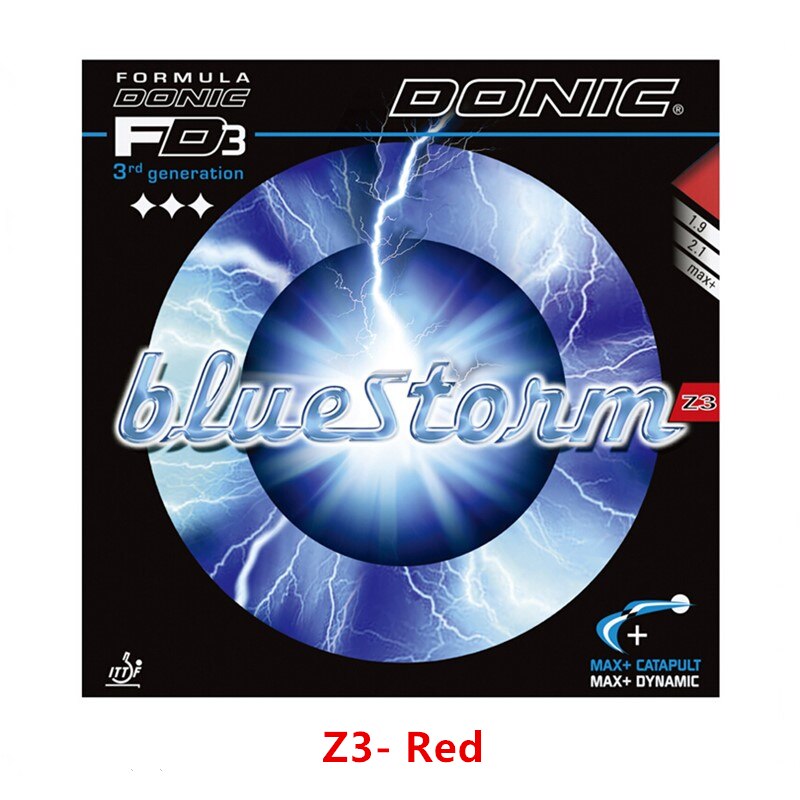 DONIC Bluestorm Z1 Z2 Z3 Tennis Da Tavolo di Gomma di Velocità di Rotazione brufoli in con spugna ping pong tenis de mesa: Z3  Red