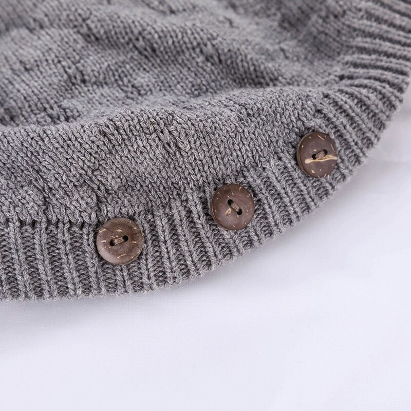 Baby Knitted Jumpsuit Autumn Winter Girl Warm Wool Sweater Baby Girl Fart Romper Toddler Children's Clothing
