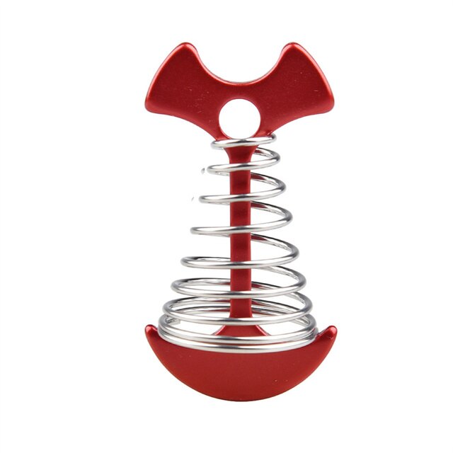 Cheville de tente à ressort en aluminium, cordes à vent, chaînes d&#39;ancrage, boucle à clous, équipement de Camping, accessoires d&#39;extérieur: Red