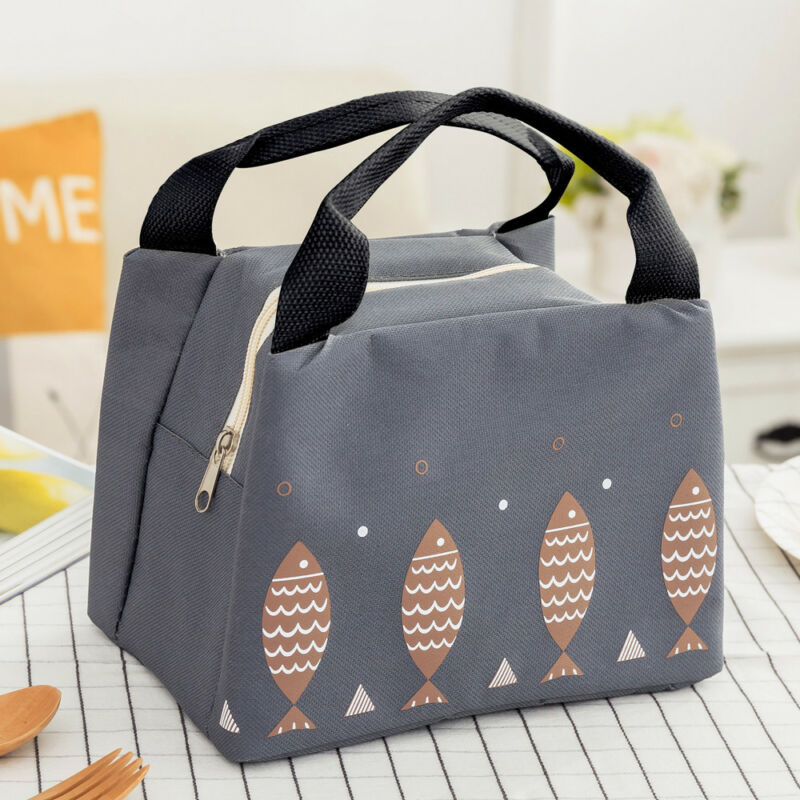 Leuke Dier Draagbare Geïsoleerde Canvas Koeler Picknick Lunch Tas Thermische Voedsel Tote Bento Box Tote Picknick Opbergtas Pouch Tassen