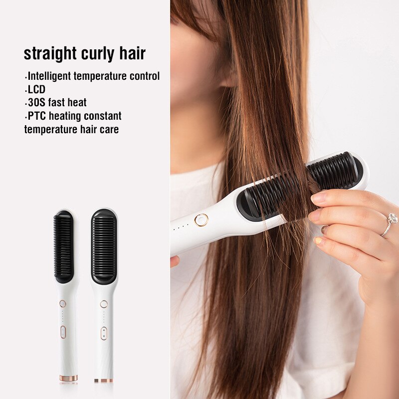 Hair Straightener Comb Straightener Dryer and Straightening Brush Iron Beard Electric Comb