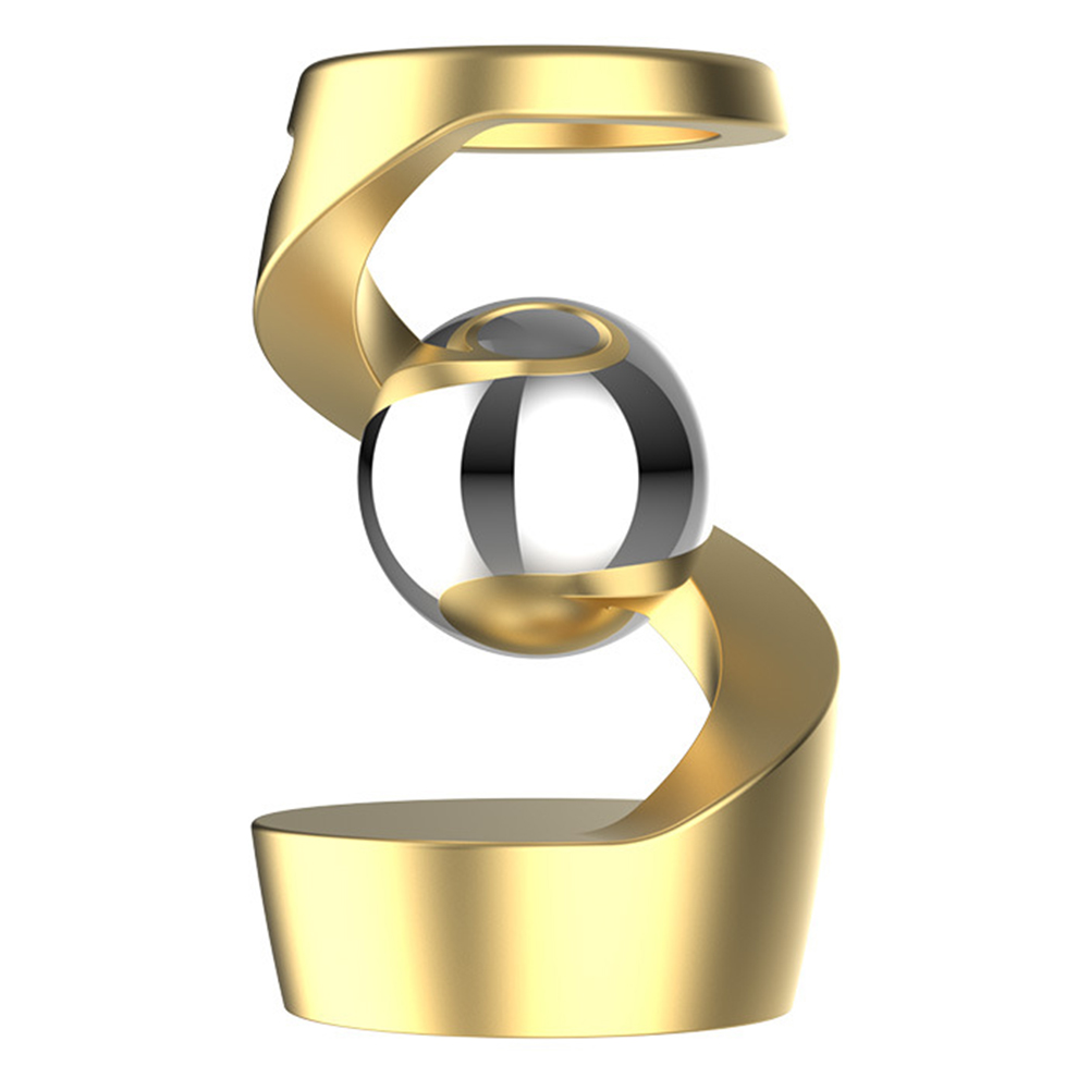 Gravity Defying Kinetic Desk Toy Desktop Floating Gyroscope Fidget Spinners Levitating Desk Toy for Office Desk Decor: light brown