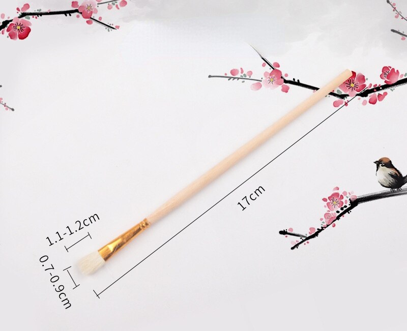 Ceramic Painted Wool Brush Solid Wood Pen Soft Head Sweeping Brush Ceramic Gold Painting Craft Paint Brush Painting Tool: 1pcs No.1