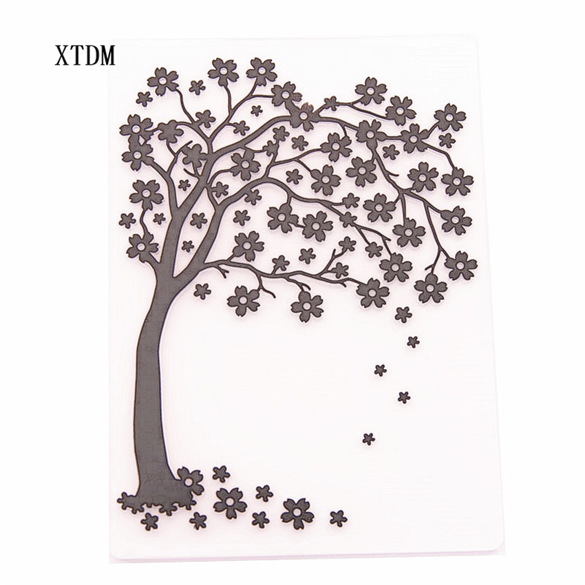 Easter plastic tree template craft card making paper card album wedding decoration Embossing folders