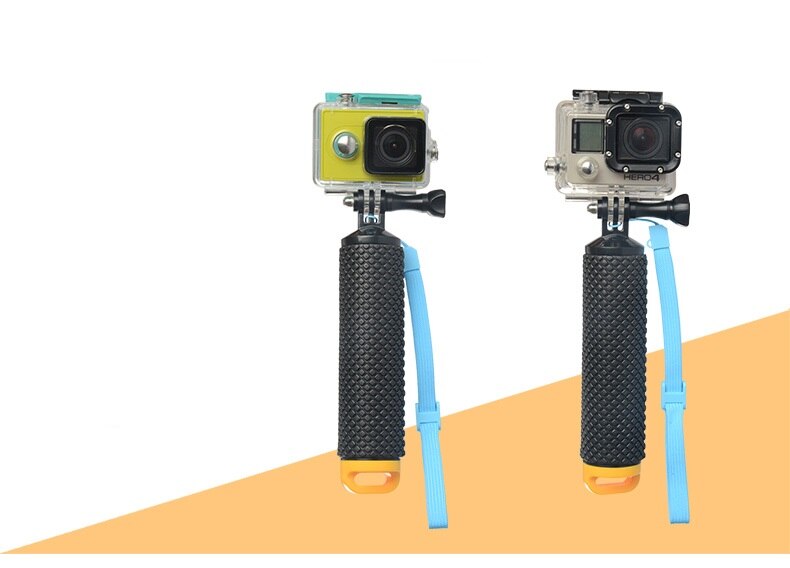 Floating Hand Grip Waterproof Handle for GoPro Hero 9 8 7 Max DJI Osmo Xiaomi Yi Cameras Floaty Handler for Go Pro Accessories: yellow hand-held