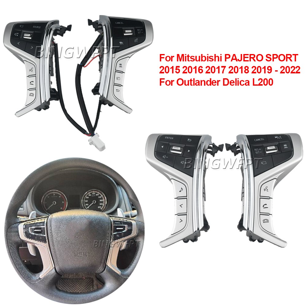 Interruttore di controllo della velocità del pulsante Audio del volante di alta qualità per Mitsubishi PAJERO SPORT 2015-2022 per Outlander Delica L200